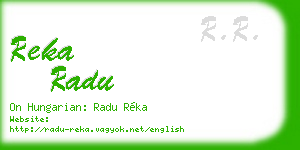 reka radu business card