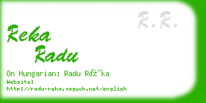 reka radu business card